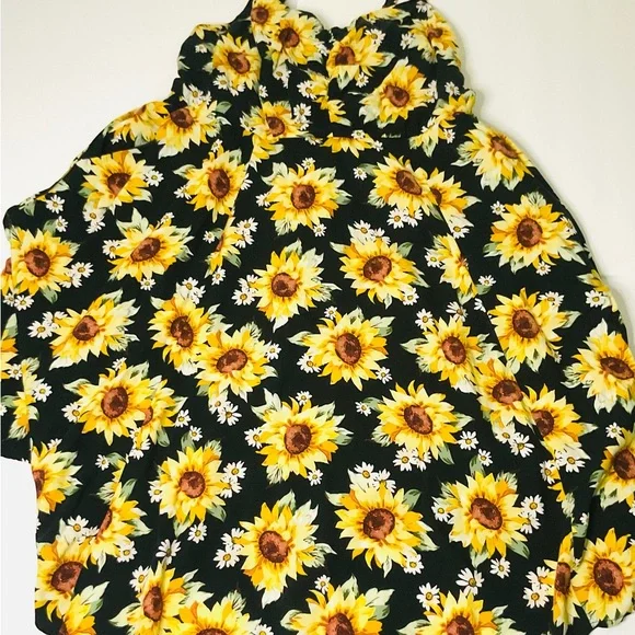 spring flare dresses Sunflower Print Navy Midi Dress with Pockets & Smocked Back – Debra's  Passion Boutique main image 1